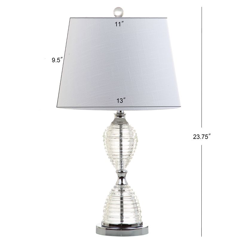24&#34; (Set of 2) Aubrey Crystal Table Lamp (Includes LED Light Bulb) Clear - JONATHAN Y, 5 of 6