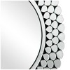 31"x31" Glass Starburst Wall Mirror with Teardrop Embellishment Silver - Olivia & May: Glam Round Decorative Wall Mount - 3 of 4