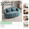 MOONMISS Giant Bean Bag Chair Couch, 57''W Oversized Bean Bag Sofa with Foam Filler, Lazy Loveseat Chair with 2 Pillows for Living Room - 4 of 4