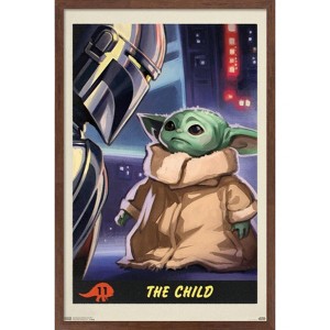 Trends International Star Wars: The Mandalorian - Child Number 11 Framed Wall Poster Prints - 1 of 4