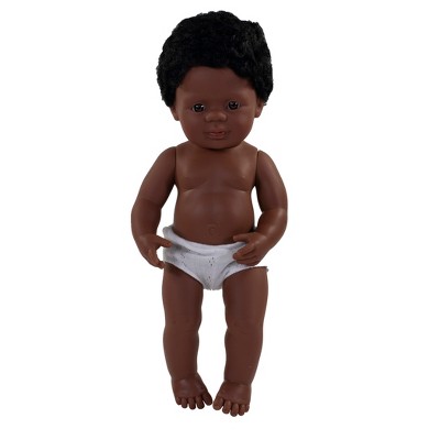 Miniland Educational Anatomically Correct 15" Baby Doll, Boy, Black Hair