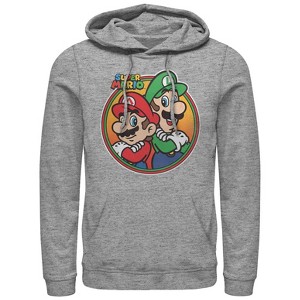 Men's Nintendo Mario Luigi Back to Back Pull Over Hoodie - 1 of 4