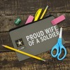 U.S. Army Proud Wife Of A Soldier Makeup Cosmetic Bag Organizer Pouch - 2 of 4