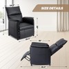 Elertric Recliner Chair with Massage and Heat, Adjustable Single PU Leather Recliners Sofa with Remote Control Home Theater Seating - 2 of 4