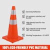 Traffic Safety Cones, PVC Orange Construction Cones with Reflective Collar,  Traffic Cones for Parking Lot, Road Safety - 4 of 4