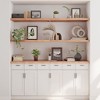 vidaXL Wall Shelf Light Brown 70.9 in.x19.7 in.x(0.8 in.-1.6 in.) Treated Solid Wood Oak - 3 of 4