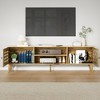Heynemo 63" Vintage TV Stand with Angled Legs, Wood TV Console with Basket Weave Wooden Door, Media Entertainment Center Table with Storage - 4 of 4