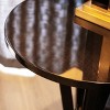 JTH LUXE Verona 22" Contemporary Glam Round Accent Side Table, Espresso Black Birchwood & Veneer - 2 of 4