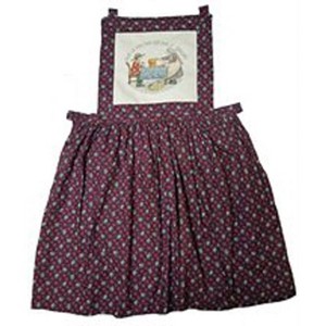 Doll Clothes Superstore Bib Apron Kitchen Or Restaurant Adjustable Neck Waist Straps Thanks For Daily Bread Motif - 1 of 4