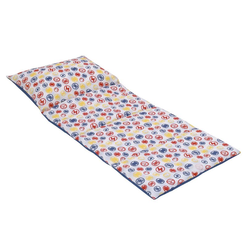 Marvel Spidey and His Amazing Friends Blue, Red, Yellow, and Green, Team Up Deluxe Easy Fold Toddler Nap Mat, 1 of 5