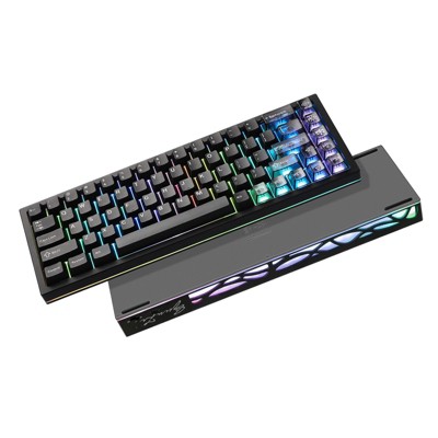 MaseiKar AL65 Wireless Mechanical Keyboard,Support QMK/VIA Software Gasket Structure,60% Hot Swappable with RGB Backlit BT/2.4G/USB-C