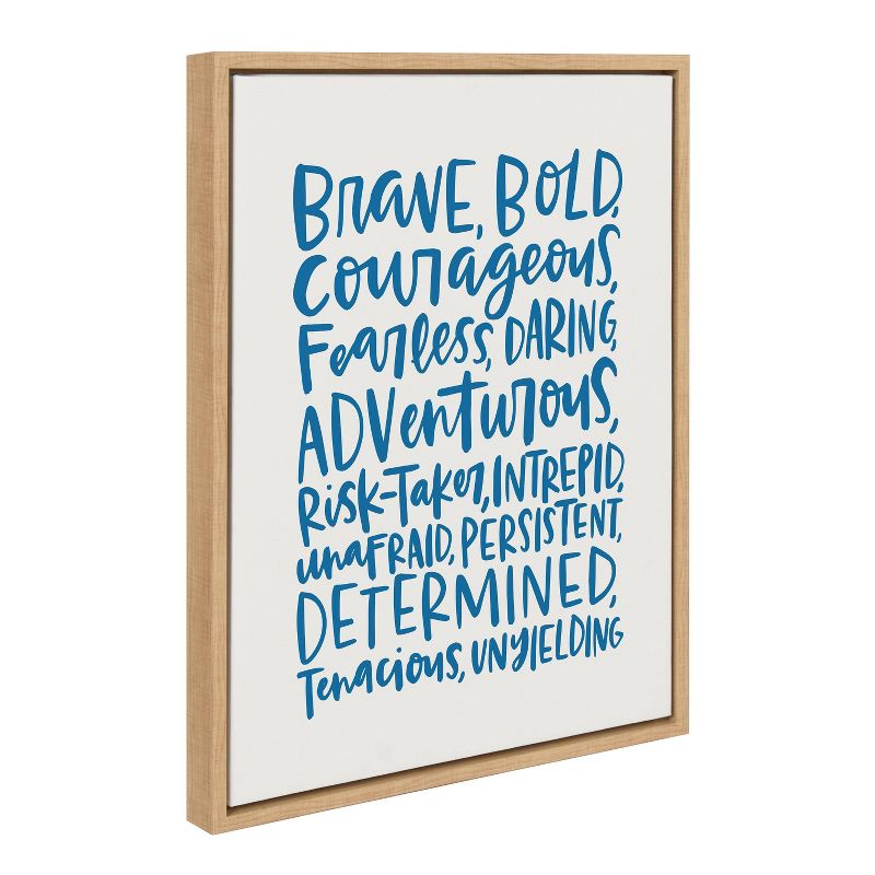 18&#34; x 24&#34; Sylvie Brave Bold by Alicia Schultz Framed Wall Canvas Natural - Kate &#38; Laurel All Things Decor, 3 of 7