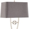 Pacific Coast Lighting Acrylic Ball 32" Tall Open Frame Large Modern End Table Lamp Silver Brushed Nickel Finish Metal Single Living Room Bedroom - 3 of 4