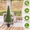 2 Pcs Plastic Boxwood Tree Potted Decorative Tree Indoor Living Room Outdoor Tree Simulation Tree - 2 of 4