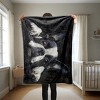 Rest Happy Boston Terrier Pattern Four Seasons Mother and Youngsters Nap Blanket Flannel Blanket Christmas Decoration Birthday Gift. - 4 of 4
