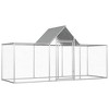 vidaXL Chicken Cage Walk-in Chicken Coop Pen Poultry Cage Galvanized Steel - 118.1" x 39.4" x 59.1" - 2 of 4