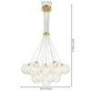 Rennnsan Virelix 29" W 19 -Light Glass Dimmable Classic Bubble Chandelier - 3 of 4