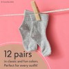 Cozyway Baby Girls Socks, Ruffle Ripple Edge Turn Cuff Ankle Socks Toddlers 9-24 Months - 12 Pack, White - 3 of 4