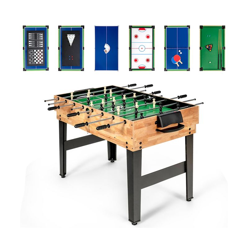 Costway 10-in-1 Combo Game Table Set, Multi Game Table for Home, Game Room, 1 of 11