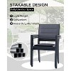 Patio Stackable Chairs Set of 4, Outdoor Aluminum Stacking Dining Chairs with Breathable Textilene Farbic for Outdoor, Patio, Deck, Backyard - 2 of 4