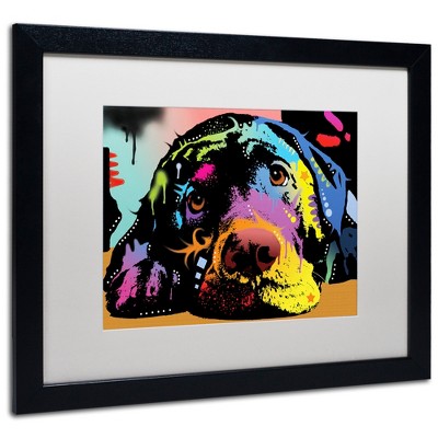 Trademark Fine Art -Dean Russo 'Lying Lab' Matted Framed Art