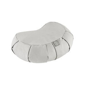Crescent Zafu Meditation Cushion, 17" Yoga Pillow with removable cotton cover - 1 of 4