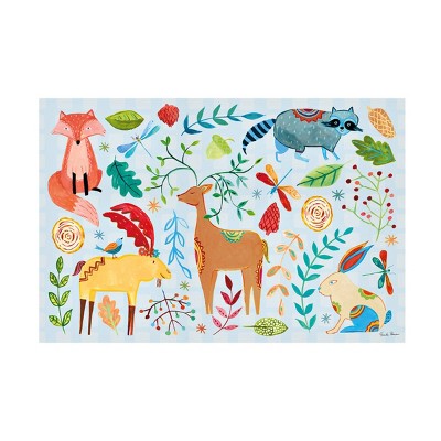 16" x 24" Farida Zaman 'Whimsical Woodland I Pastel' Unframed Wall Canvas - Trademark Fine Art