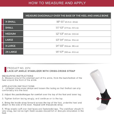 OTC Ankle Stabilizer Brace with Criss-Cross Lace-Up Adjustable Support