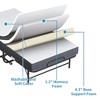 Munora - Twin Folding Rollaway Bed with 4.7" Memory Foam Mattress - Heavy Duty Metal Frame, 450 lbs Capacity - Black - 3 of 4