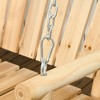 Outdoor 2-Seater Porch Hanging Swing Bench with Metal Chains for Deck, Patio, Garden, Backyard - 3 of 4