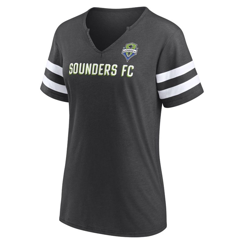 MLS Seattle Sounders Women&#39;s Split Neck T-Shirt, 2 of 4