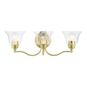 Livex Lighting Moreland 3 - Light Vanity in  Polished Brass - 1 of 4