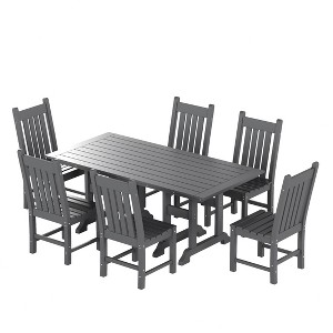 WestinTrends 7 Piece Outdoor Patio Dining Set Outdoor Table and Chair Set - 1 of 4