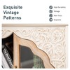 Captiva Designs Vintage Hollow Carved 2 Door Wood Storage Cabinet for Kitchen Entryway Living Room - 4 of 4