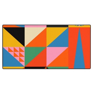 Jen Du Geometric abstraction in color Desk Mat - 1 of 4