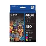 Epson 410XL Black & Standard Capacity Photo Black - C/M/Y Ink Cartridges Combo 5pk (T410XL-BCS)