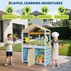 Outdoor Mud Kitchen with Canopy & Blackboard - Kids Wooden Play Set with Sink, Stove, Storage Shelves, Hanging Hooks & Cabinet for Pretend Play - 4 of 4