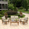 ARDEN Outdoor Loveseat Cushion Set, 48 x 24, Water repellent, Fade Resistant, Cushion Set for Couch, Bench, and Swing 48 x 24, Tan Leala - 3 of 4
