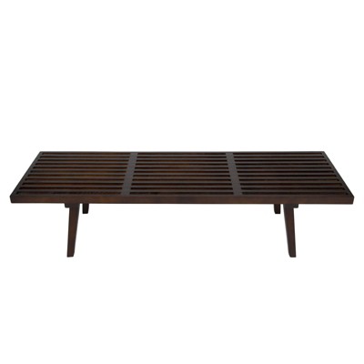Mid-Century Dark Walnut Inwood 5' Platform Bench