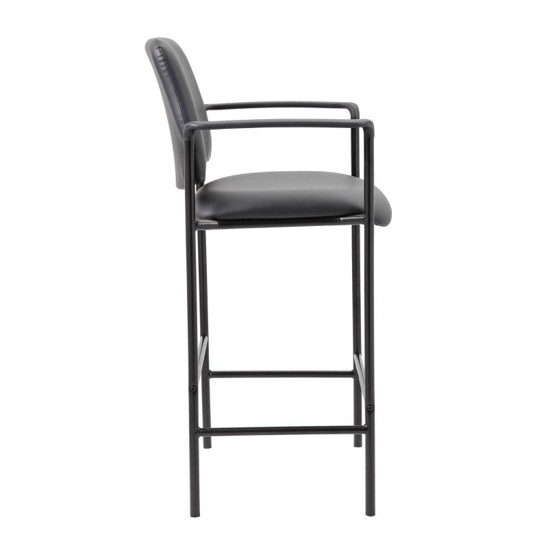 Stool with Arm Black- Boss Office Products, 5 of 9