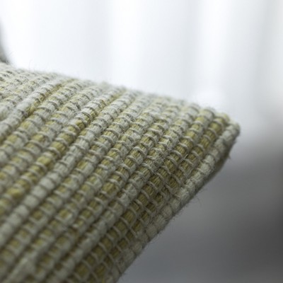 Handwoven Sand Cotton Knit Box Throw Pillow
