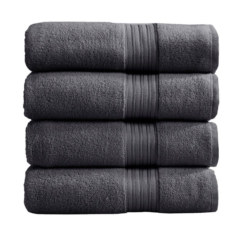 100% Cotton Solid Color Quick Dry Bath Towel Set, 1 of 8