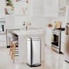 8 Gal/30L Slim Trash Can, Rectangular Step-On Stainless Steel Garbage Can, Soft-Close Lid, Anti-Fingerprint Surface, Recycling Bin - 2 of 4