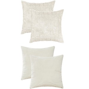 REGALWOVEN 4 Pcs Solid Modern Throw Pillow Covers for Home Decor 18" x 18" - 1 of 4