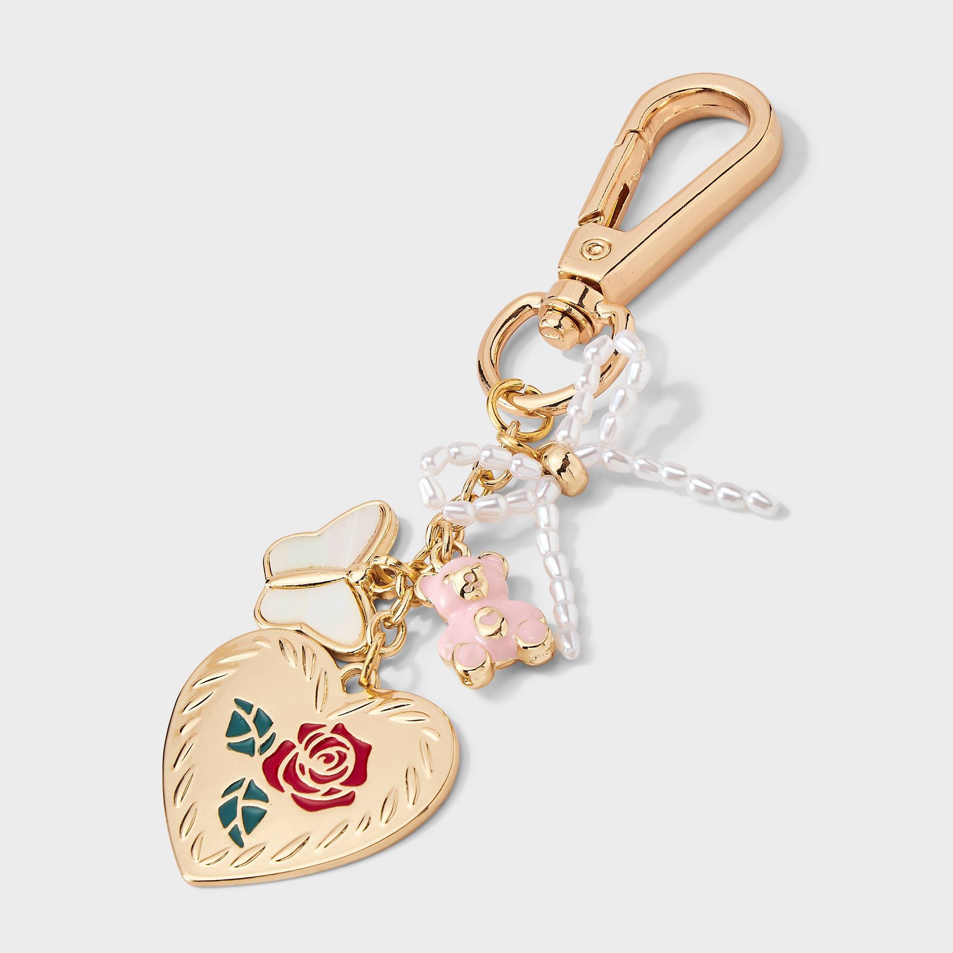 Girls' Valentine's Day Bag Charm - art class™ Gold