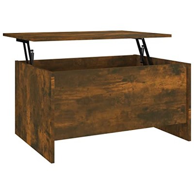 vidaXL Coffee Table Smoked Oak 31.5"x21.9"x16.3" Engineered Wood