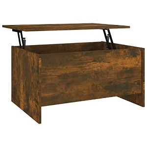 vidaXL Coffee Table Smoked Oak 31.5"x21.9"x16.3" Engineered Wood - 1 of 4