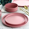Gibson Home Canyon Crest 12 Piece Round Melamine Dinnerware Set in Pink - 2 of 4