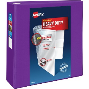 Avery Heavy-Duty View 3 Ring Binder, 1\ One Touch Slant Rings, Holds 8.5\ x 11\ Paper, 1 Black Binder (05300