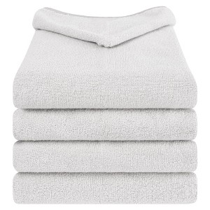 American Soft Linen Turkish Baby Toddler Hooded Bath Towel Set, 100% Cotton Soft Fluffy Baby Toddler Hooded After Shower Towels - 1 of 4